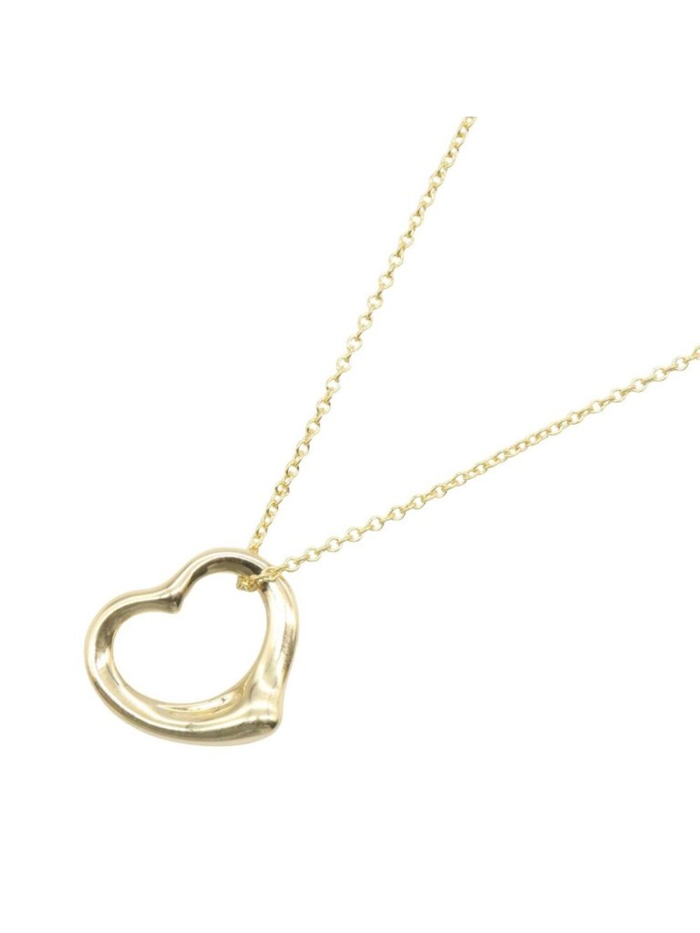 Tiffany & Co Necklace Open Heart Small 40.5 18K
